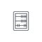 Abacus, school education, mathematics or arithmetic thin line icon. Linear vector symbol