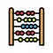 Abacus vector, Back to school filled design icon