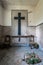 Abadoned Catholic chapel in disuse, in an abandoned asylum, urbex