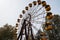 Abadonrd ferris wheel in Pripyat ghost town in Chernobyl exclusion zone, Ukraine