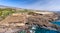 Abama Beach on the west coast of Tenerife, Spain from drone