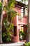 ABAMA, TENERIFE - 01 JUNE, 2022: pink buildings of the Ritz Carlton  Tenerife