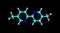 Abametapir molecular structure isolated on black