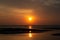 The Abana shipwreck at sunset in Lancashire, UK