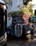 Abandend car in the street of the Historic Quarter of the City of Colonia del Sacramento, Uruguay