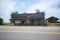 Abandon store house at Badland national park during summer.