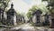 Abandoned 86th St Mausoleums: Anime Art Inspired Cemetery With Trees