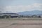 Abandoned airplane, next to the runway of the Rimini airport.