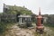 Abandoned altar complex with incense burners on Wugong Mountain in Jiangxi, China