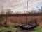 Abandoned boat in Biesbosch National Park, Brabant