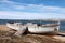 Abandoned boat at Cambridge Bay in the Canadian Arctic