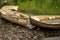 Abandoned Boats on lakeside