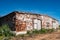 Abandoned brick cowshed