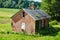 Abandoned Brick House with Vines in Rural Ohio, Eye-Level View