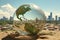 Abandoned and Broken Globe Amongst Waste: Symbol of Planet\\\'s Mistreatment and Pollution