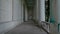 Abandoned building with columns and balusters.