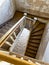 Abandoned building in ghost town Kolmanskop in desert. Room in house with sand.