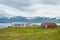 Abandoned building on island of Hrisey in Iceland