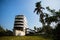 An abandoned building stylized as a huge ship in the jungle of the Islands of the Gulf