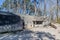 Abandoned bunker from WWII, called the Walvisbunker because of its whale shape