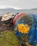 Abandoned buoys and boats on Lummi Island, WA