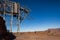 Abandoned cable aerial tramway of mine at Guano Point - Grand Canyon West Rim, Arizona, USA