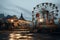 Abandoned Carnival Rides Rusty and abandoned