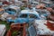 Abandoned cars at car cemetery