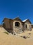 Abandoned city of Kolmanskop in Namibia. Ancient city, sand in desert of Africa.