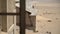 Abandoned city of Kolmanskop in Namibia. Ancient city, sand in desert of Africa.