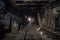 abandoned coal mine, with shafts and tunnels that once brought riches now abandoned