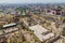 Abandoned construction site at the top of the Cascade complex in Yerevan, Armen