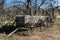 Abandoned covered wagon on historic site of Ft. Phantom Hill