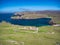 With an abandoned, derelict croft in the foreground, the deserted, tranquil coastal inlet of South Ham on the island of Muckle Roe