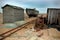 Abandoned desolate Boat and shacks Dungeness UK