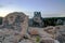 Abandoned Dvigrad Castle of Istria in Croatia, at dusk