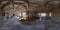 Abandoned empty concrete room or unfinished building. full seamless spherical hdri panorama 360 degrees angle view  in