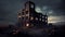 An abandoned factory, eerie, desolate, haunting, industrial, moody lighting, Generative AI, illustration