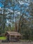 Abandoned, falling apart cabin in the countryside of Mississippi