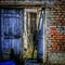 Abandoned farm door