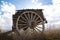 Abandoned farm ingesting in the countryside, with rustic bottom