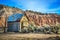 Abandoned farmer`s hut in the arid desert of Arizona USA