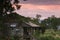 Abandoned farming shed in the country