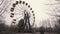 Abandoned ferris wheel, pan left, in Chernobyl, Pripyat, The Ukraine