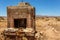 Abandoned fireplace in the desert