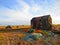 Abandoned Fishermans Hut covered in old nets