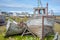 Abandoned fishing boat in BerlevÃ¥g in Finnmark, Norway