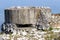 Abandoned fortress and old military concrete bunker of the spanish Civil War