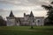 Abandoned French castle, a chateau, for real estate sale, neglected, in the aquitaine region,  in France, in a vineyard area