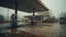 Abandoned Gas Station As Hyper Realistic Photograph